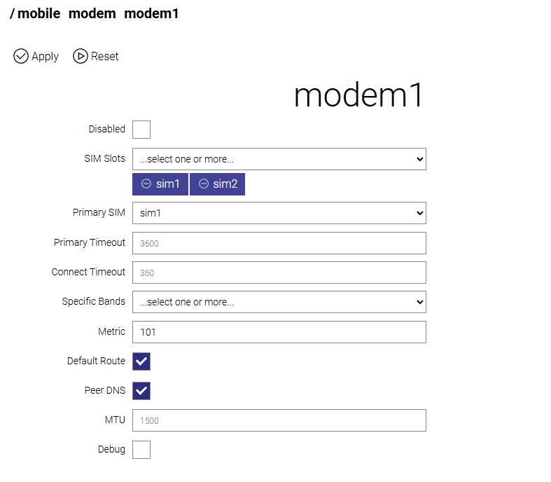 mobile modem modem1