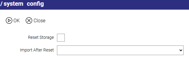 system config