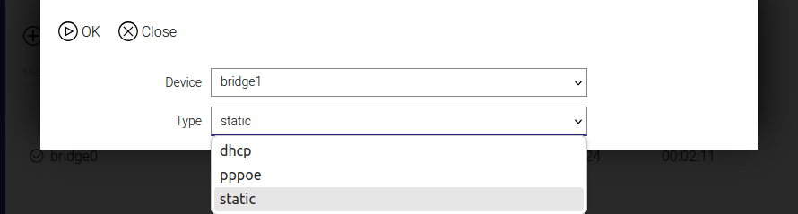 ip interface bridge1