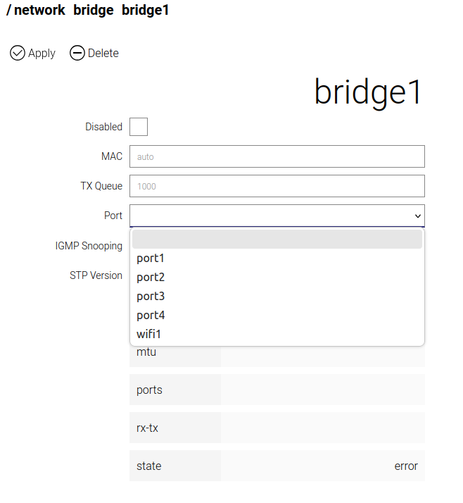 network bridge bridge1